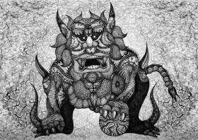 后土獎佳作::鎮石獅